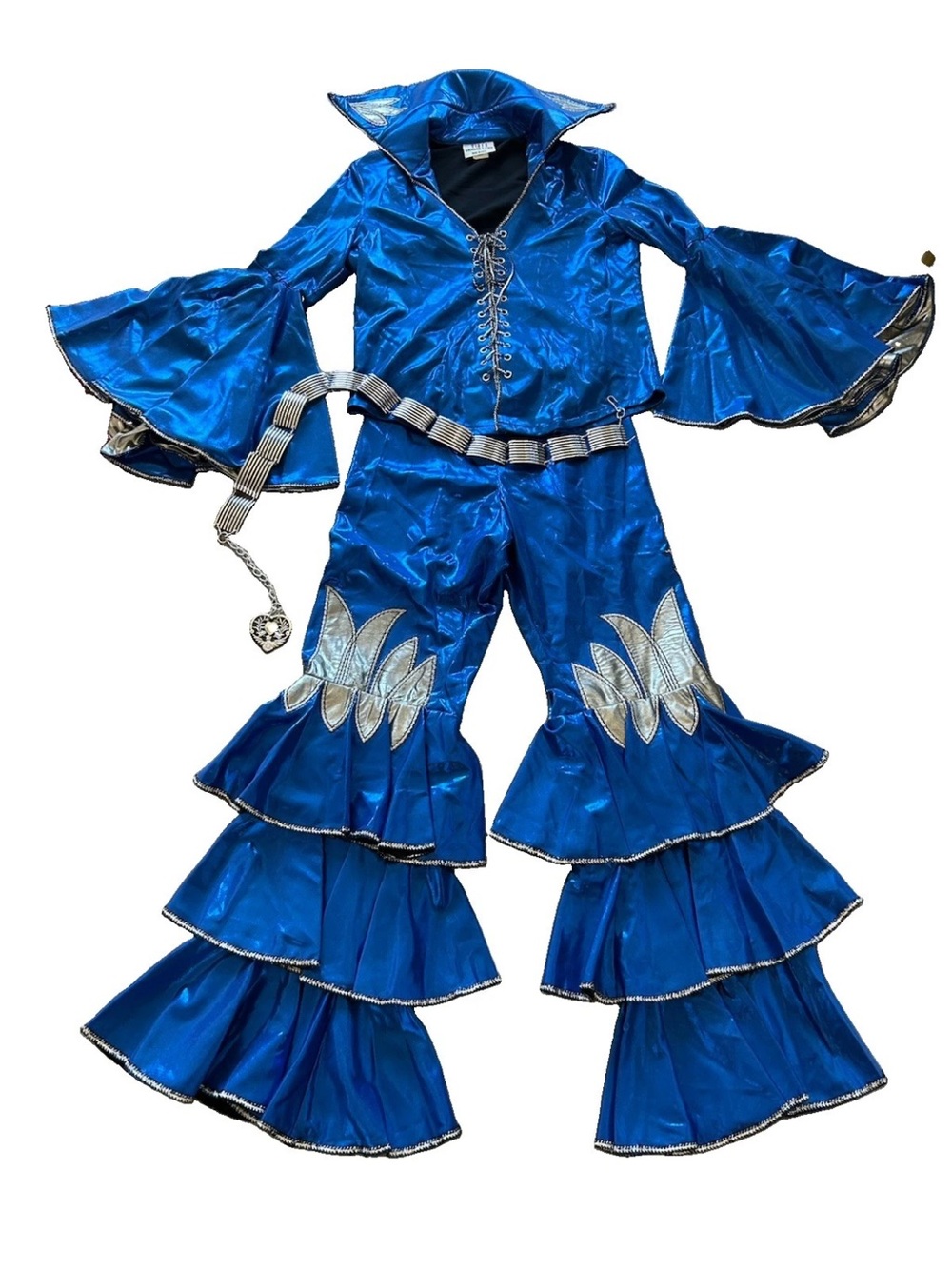 Vintage Tabi’s Characters Disco King 70s Blue Costume 3PC Mens S USA Rare